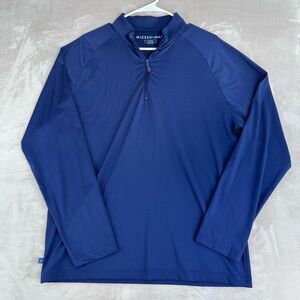 Mizzen+Main Navy Blue Quarter-Zip Sweatshirt